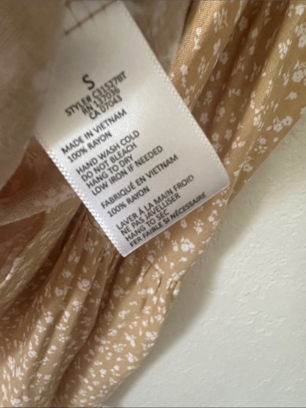Paper Crane Beige Floral Spaghetti Strap Mini Dress - Picture 10 of 10